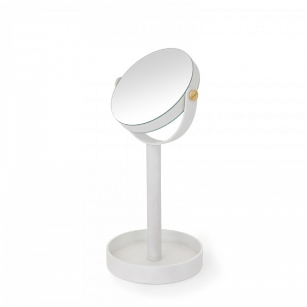 Oyster White Magnifying Mirror